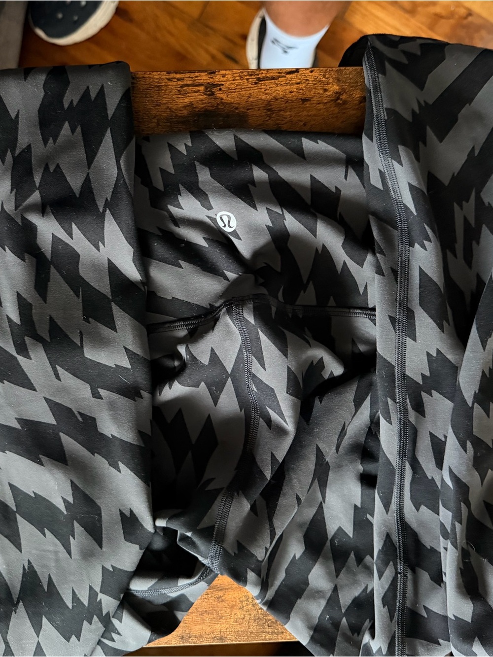 lululemon athletica Men’s Black & Gray Zigzag Athletic Shorts